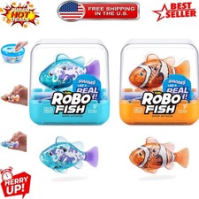 Amazon Exclusive: Robo Fish Water-Activated Teal Orange Swim Set - 2 Pack