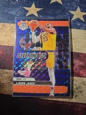 2024-25 Panini Mosaic LEBRON JAMES Give and Go Orange Fluorescent /75 - Lakers