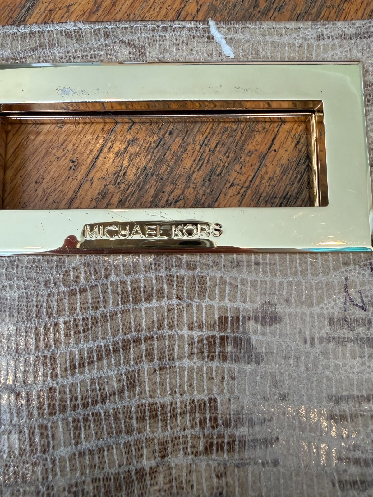 Michael Kors Berkley Purse Python Snake Embossed … - image 2