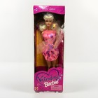 Barbie 1997 Valentine in Pink Dress with Valentines W/Box