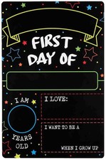 First Day Last Day of School Sign - Double Sided Dry Erase Board - 12" x 8"