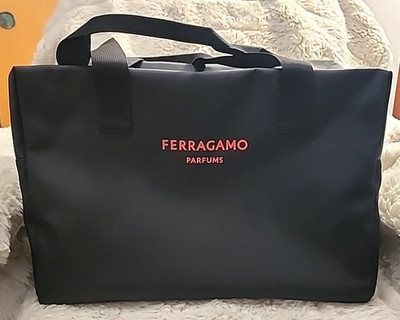 Salvatore Ferragamo Men's Sport Bag Fragrance Black Nylon Duffel