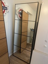 IKEA Pax Mirrored And Bamboo Sliding Doors Wardrobe