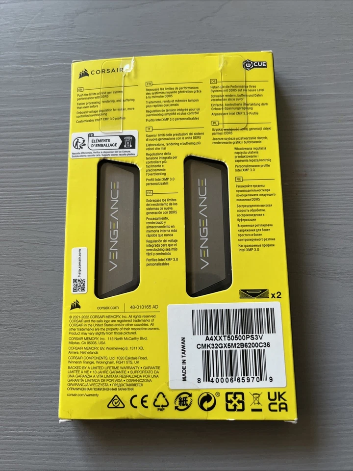 Corsair Vengeance DDR5 RAM 32Gb (2x16Gb) - 6200Mhz - CL36 - XMP Ready - Image 2 of 3