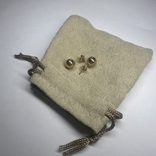 14K Yellow Gold Ball Stud Earrings Genuine Gold Push Back Pair