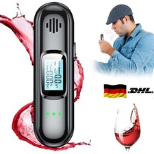 Alkoholtester Promilletester LCD-Anzeige Alcohol Tester Polizeigenau Mundstücke