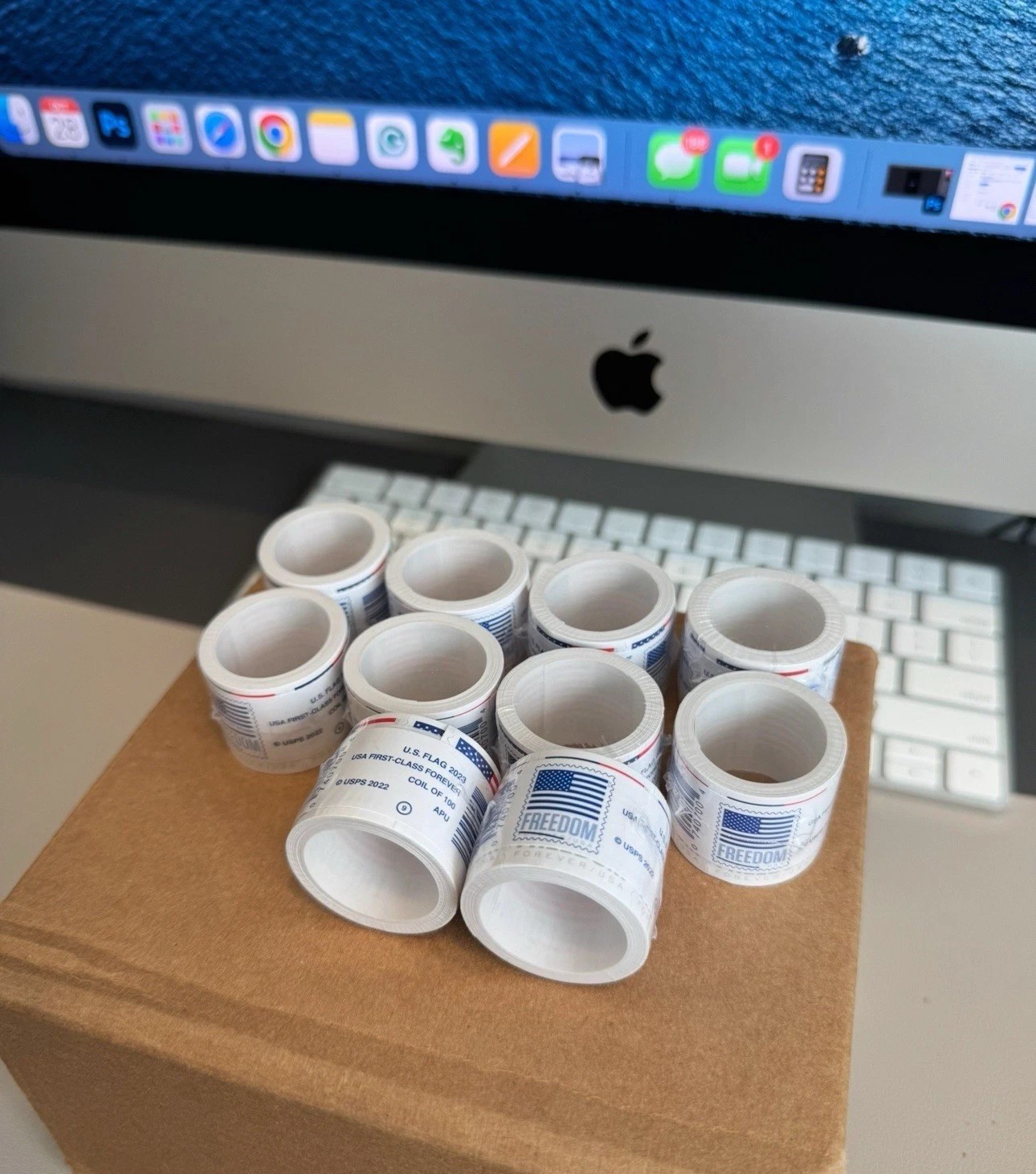 New 10 rolls of 100 USPS - Postage Free Ship!!-1000 PCS-Discount Multiples! US