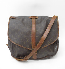 Autentica borsa a tracolla Louis Vuitton Saumur 35 Monogram F#47864