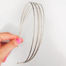 2 PCS MultiLayer Metal Headbands Elegant Silvery Hair Accessories for Girls