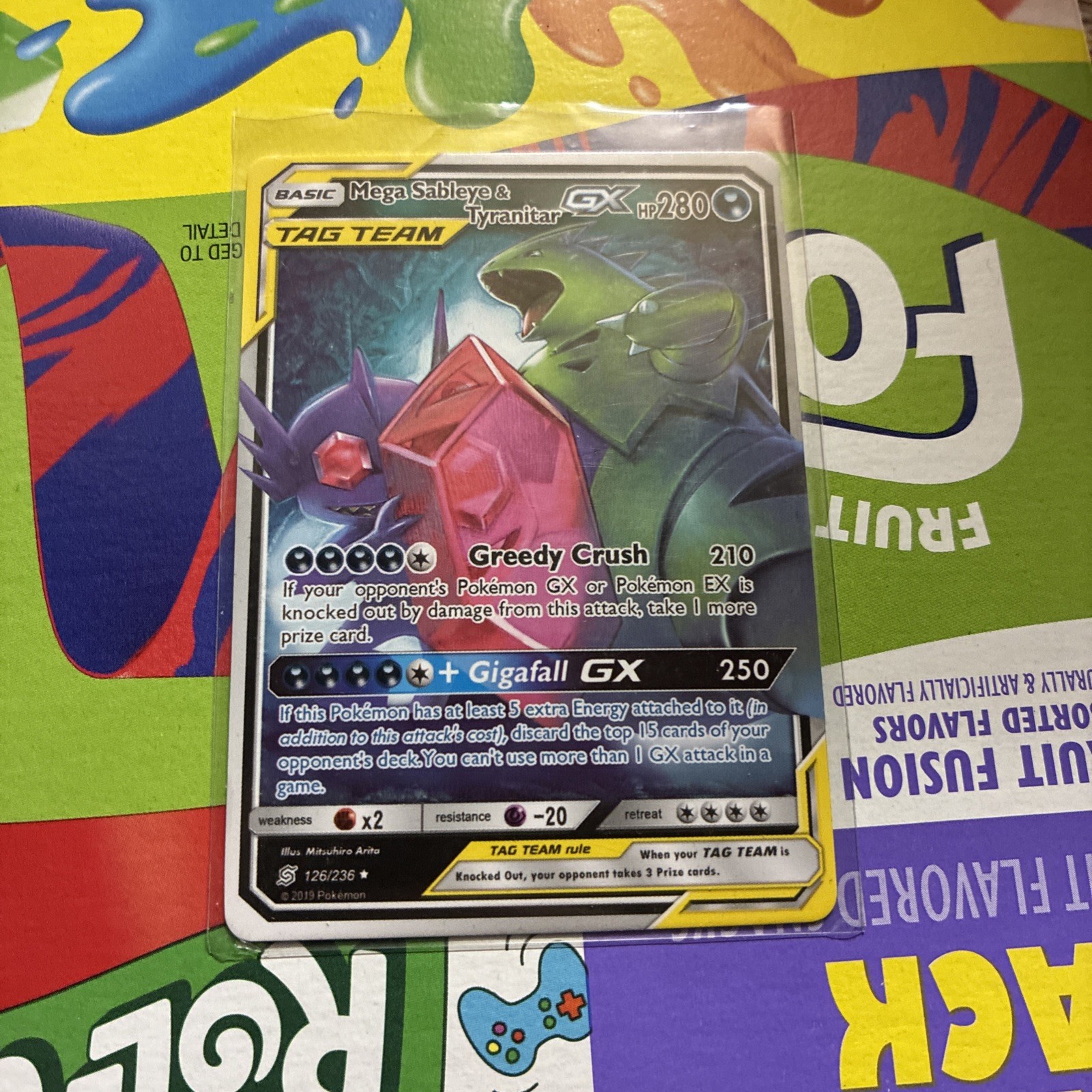 Mega Sableye & Tyranitar GX - 126/236 Unified Minds Ultra Rare Pokemon - NM