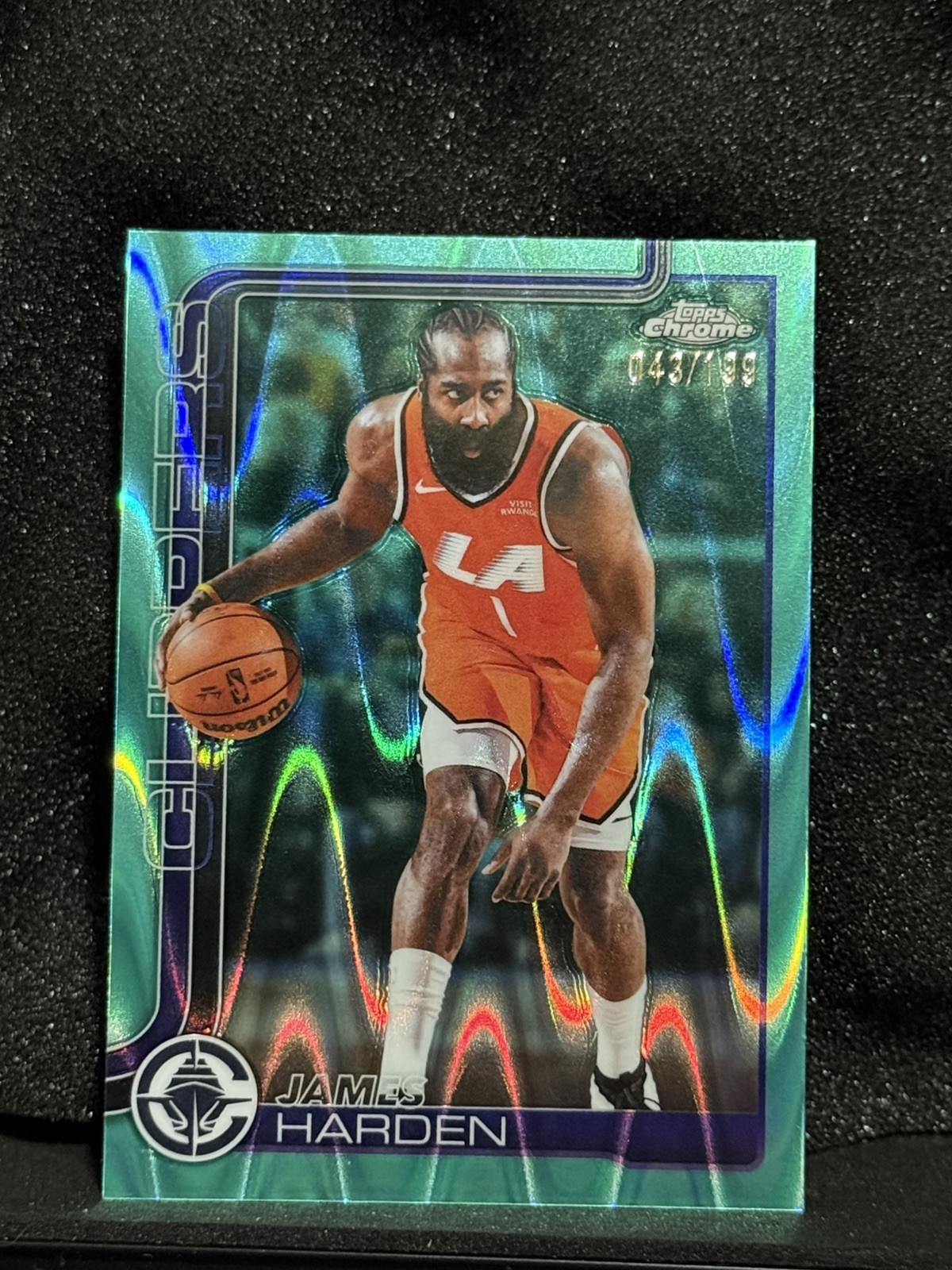 2026 Topps Chrome Update James Harden #33 Aqua RayWave /199
