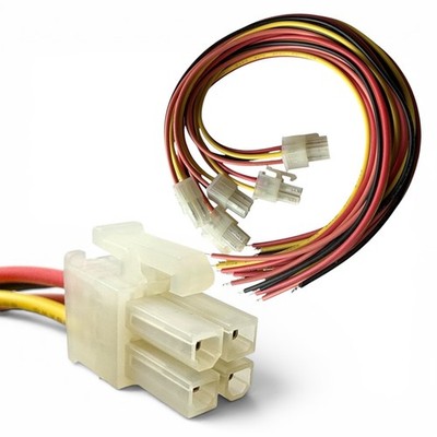 4.2mm 4Pin 5557 Connector 18AWG 30cm Wire for PCB Automotive Computer CPU 10pcs