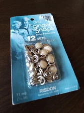 Dritz Snap Fasteners 7/Pkg-Pearl/White 12 Sets, 11mm. USA Vintage