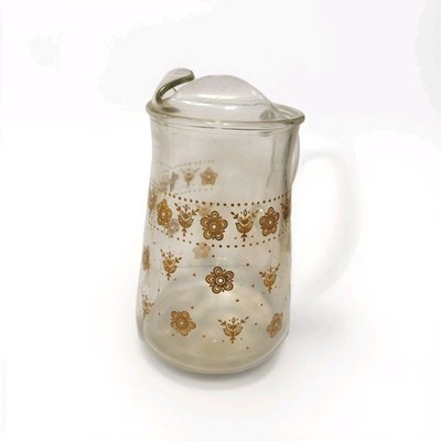 Vintage Butterfly Gold Pyrex Glass Pitcher Corning Coordidinates Corelle 