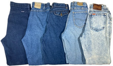Womens Denim Jeans Vintage Lot of 5 Lee Wrangler Britania Jordache 80s 90s Mom