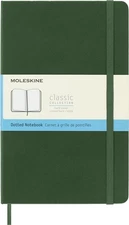 Moleskine Classic Notebook Large 5x8.25in Hardcover Dotted Myrtle Green 240pages