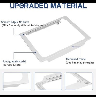 Deli Drawer Hanger, Refrigerator Meat Drawer Shelf Holder for Whirlpool