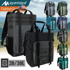 24/40 Cans Cooler Backpack Leakproof Insulated Soft Bag for Picnic Camping Beach