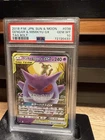 2018 POKEMON JAPANESE SUN & MOON TAG BOLT #038 GENGAR & MIMIKYU GX PSA 10