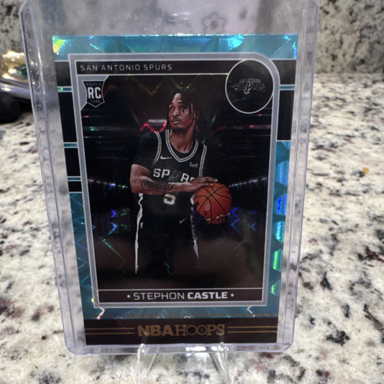 Panini NBA Hoops Stephon Castle Rookie Teal Explosion #234 Spurs 2024-25