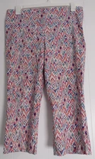 Counterparts Southwestern Blue Orange Green Pants Size 12  20" Inseam #132