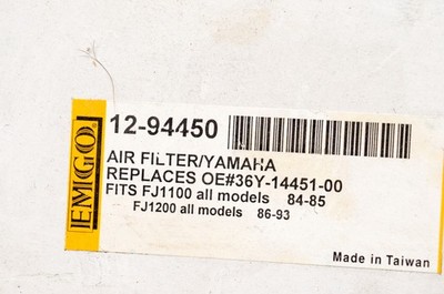 EMGO 12-94450, 36Y-14451-00 Yamaha Air Filter NOS | eBay