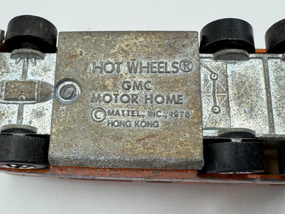 VINTAGE 1976 HOT WHEELS GMC MOTOR HOME LARANJA PALM BEACH HONG KONG - Imagem 4 de 4