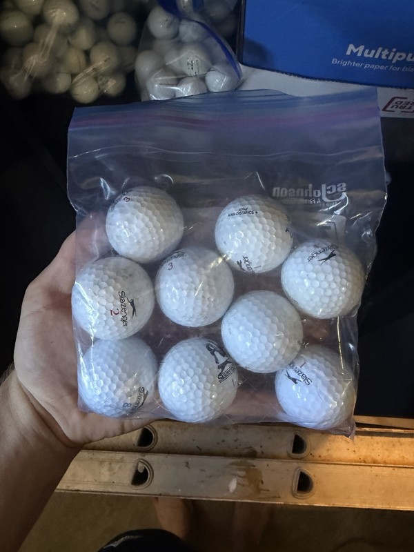 9 Slazenger Golf Balls – Mixed Numbers Golf Ball Lot - New And Used