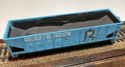 Tolva Roundhouse HO Route ROCK 700008 3 bahías azul claro carga personalizada suelta | Zustand: Used