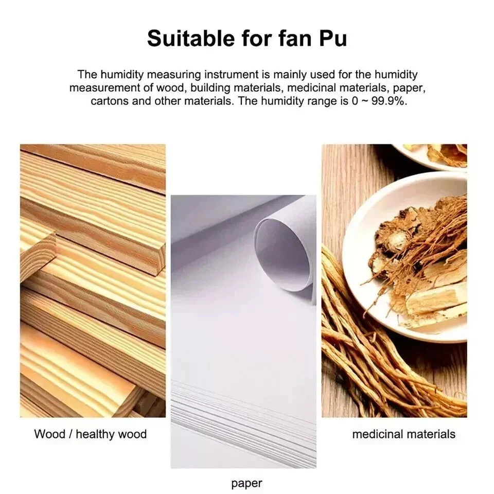 Digital Moisture Detector Damp Meter Wood Brick Screed,Wallpaper Caravan-Tester - Image 4 of 4