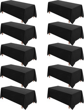 Table Cloth 10 Pack 90  132Inch Rectangle Tablecloth Polyester, Stain Wrinkle R