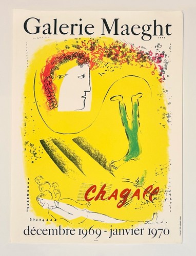 Marc Chagall (after) 1964 Lithograph The Yellow Background - Picture 2 of 2