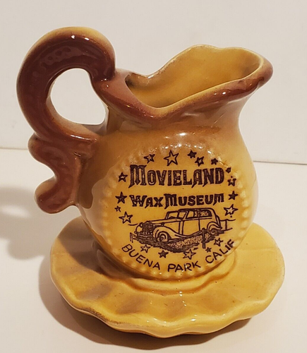 VINTAGE MOVIELAND WAX MUSEUM BUENA PARK CA SOUVENIR CERAMIC MINI PITCHER JAPAN - 第 1/3 張圖片