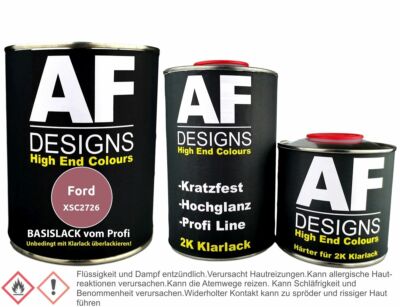 Ford XSC2726 Dusky Rose Metallic 1,25L Basislack Klarlack Härter Autolack spritz