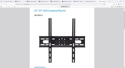 UNV / Uniview HB-4032-E 32''-55'' TV/Monitor  Wall-Mount bracket