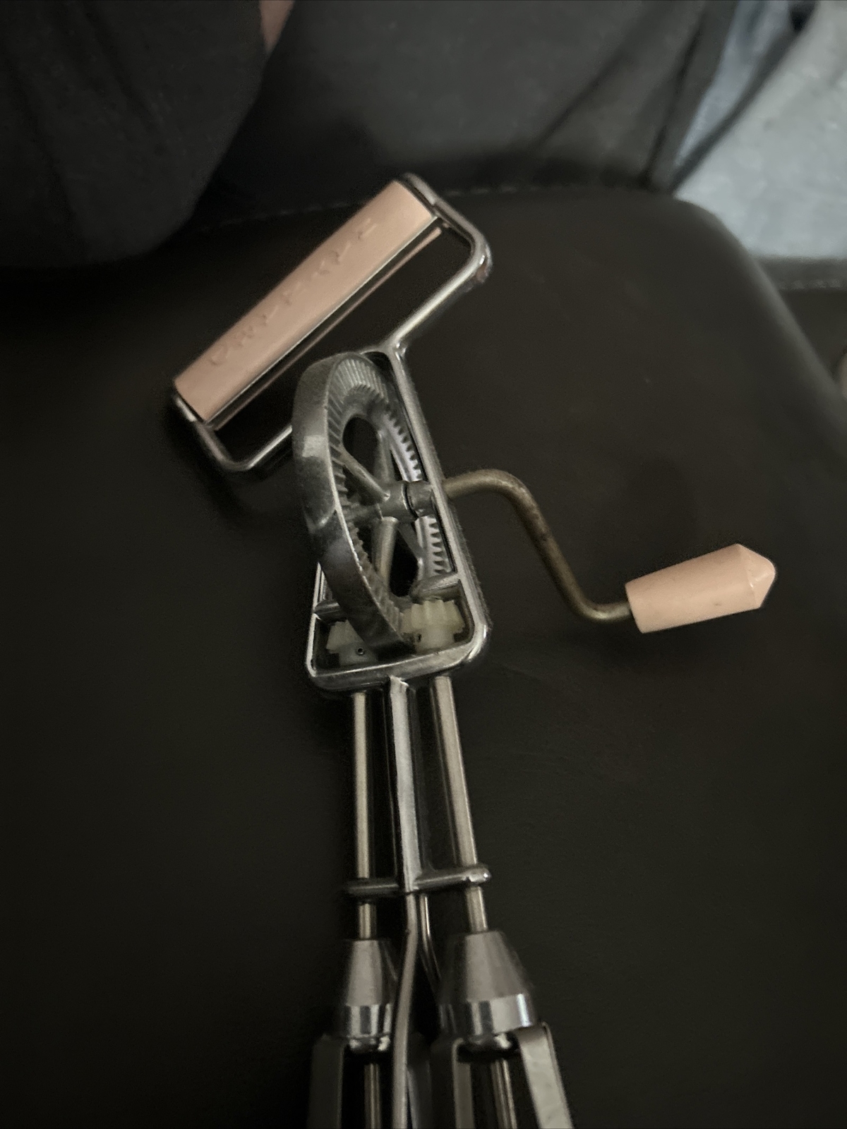 Vintage 1950s MAYNARD Egg Beater Hand Mixer UNIQUE Pink COPPER Stainless Steel eBay