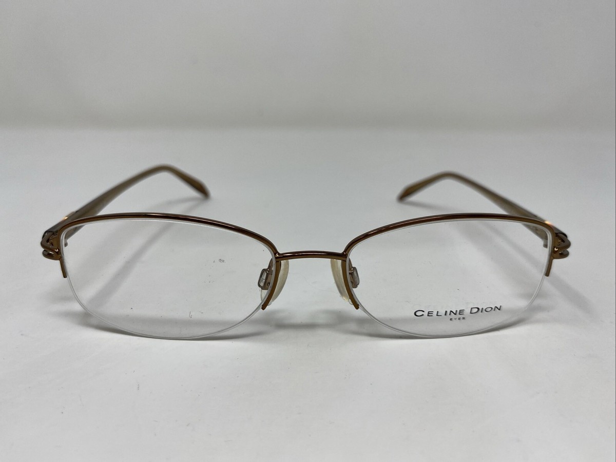 Celine Dion Eyes CD3069 C03 50-16-130 Brown Half Rim Eyeglasses