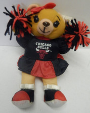 NBA Chicago Bulls 8" Stuffed Plush Cheerleader Bear Vintage 1994 Nylon TAGS