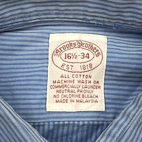 VTG Brooks Brothers Oxford Shirt 16.5 - 34 Blue Formal Dress Preppy Hiker Mens - Bild 4 von 11