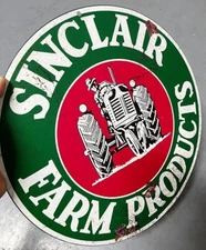 GAS Oil Rustic Sign Rustic Metal 12' RETRO Garage Man Cave SINCLAIR FARM PRODUCT