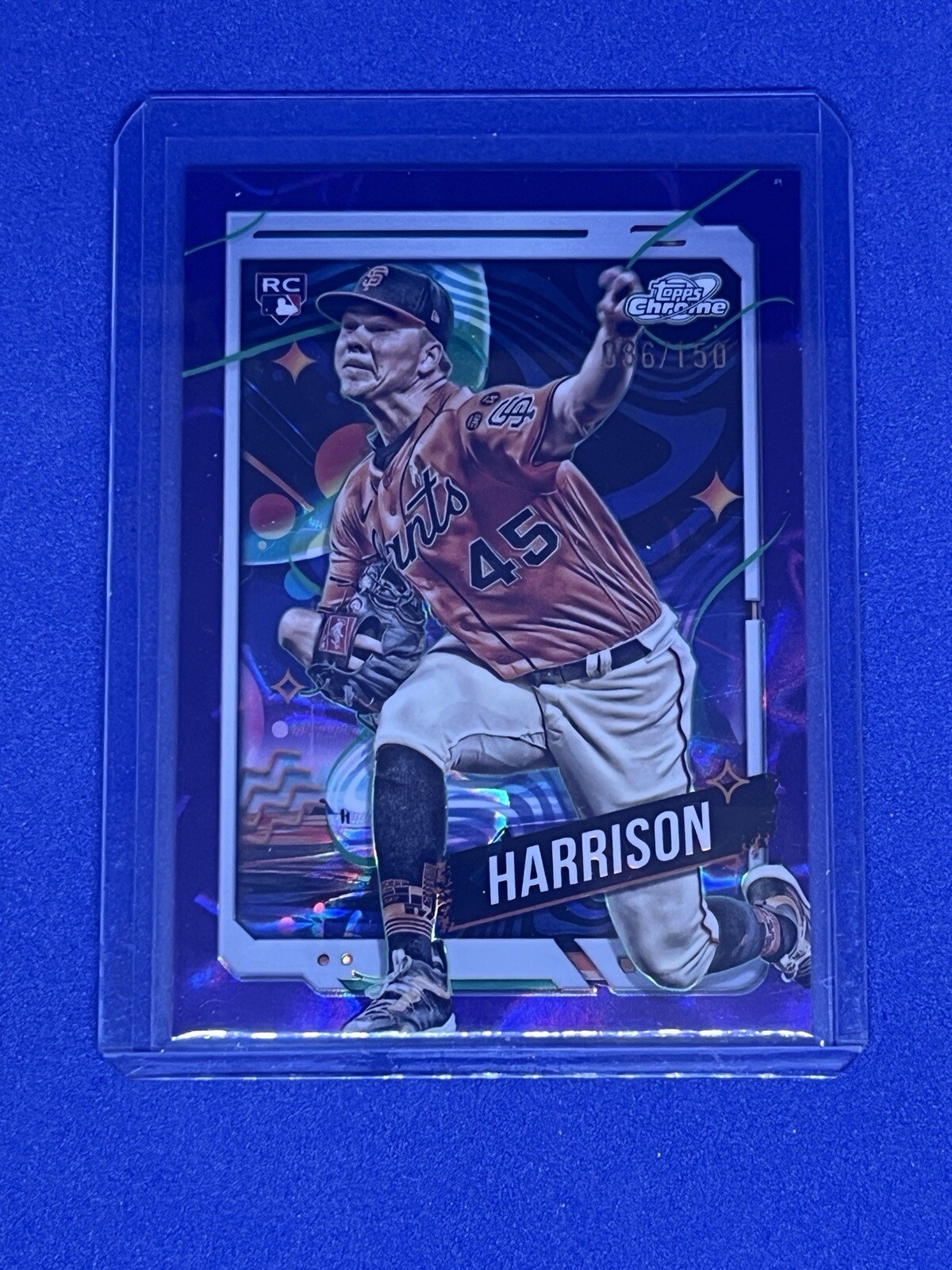 2024 Topps Cosmic Chrome Baseball Kyle Harrison RC Purple Nebula 86/150 Giants