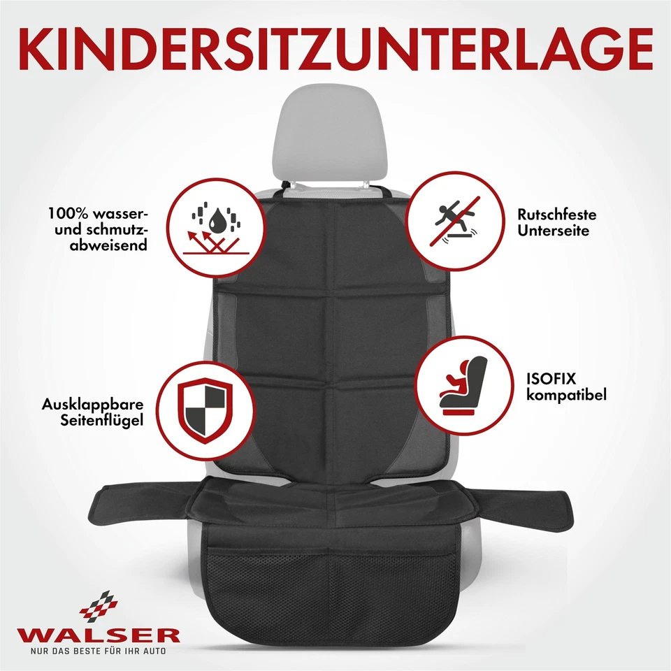 Auto Kindersitzunterlage XL, Schutzunterlage Kindersitz Sitzschutz Sitz-schoner - Bild 2 von 4