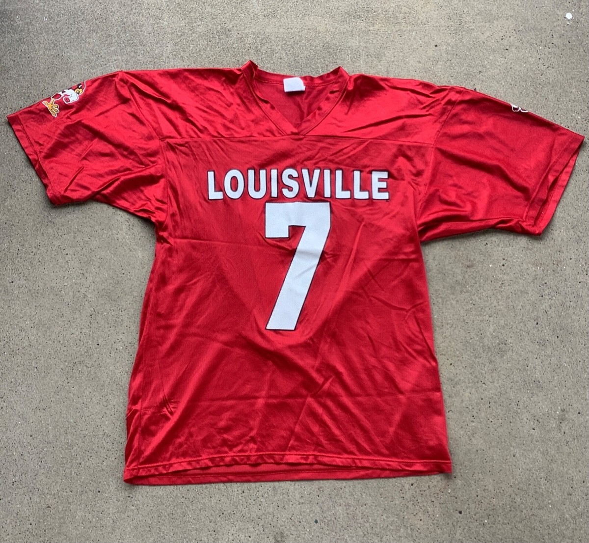 Vtg 90s U Of L Louisville Cardinals Football Jersey Shirt #7 Off