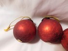 Vintage Kugel Style Red Crackle Glass Christmas Ornaments Lot of 4 — photo 5