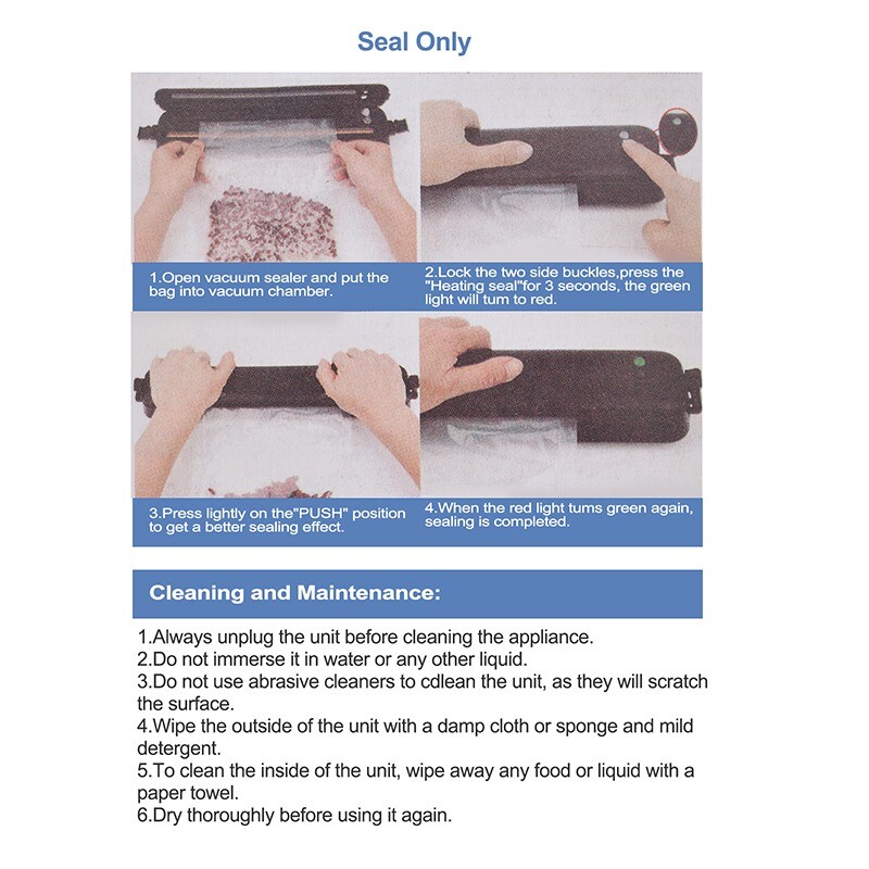 UK3 In 1 Vacuum Food Sealer Automatic Manual Vacum Sealer Dry Wet Pack