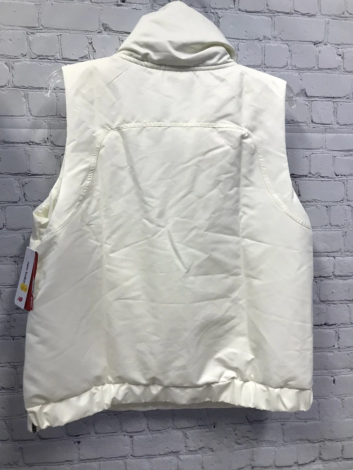 New Balance Womens Off White Radiant Heat Halfzip Sleeveless Jacket Size Large - Image 2 of 4