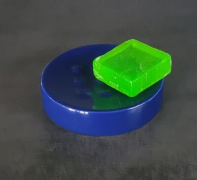 Tube Navy Bleu Porte-Savon En Grès Avec Surface Brillante - Photo 1/2