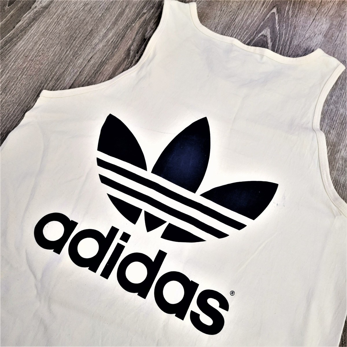 ② adidas 90s VINTAGE tank top Vintage RARE 80s 90s Adidas Sleeveless Tank Top Shirt Size L