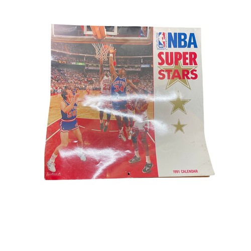 NBA SUPER STARS 1991 CALENDAR 