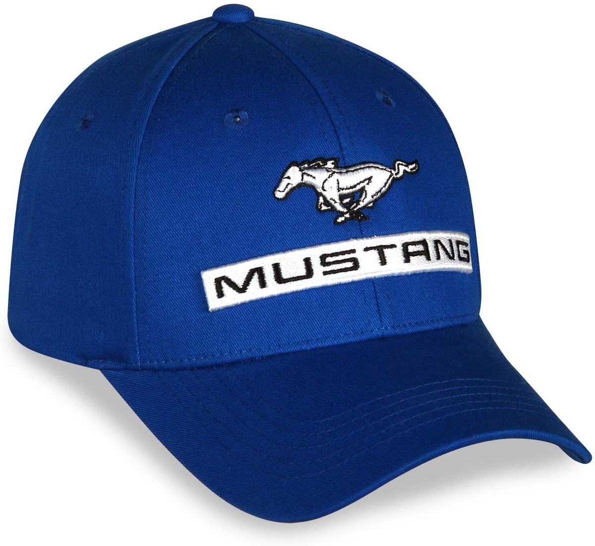 Ford Mustang Baseball Cap Logo Car Auto Racing Hat Blue Officially